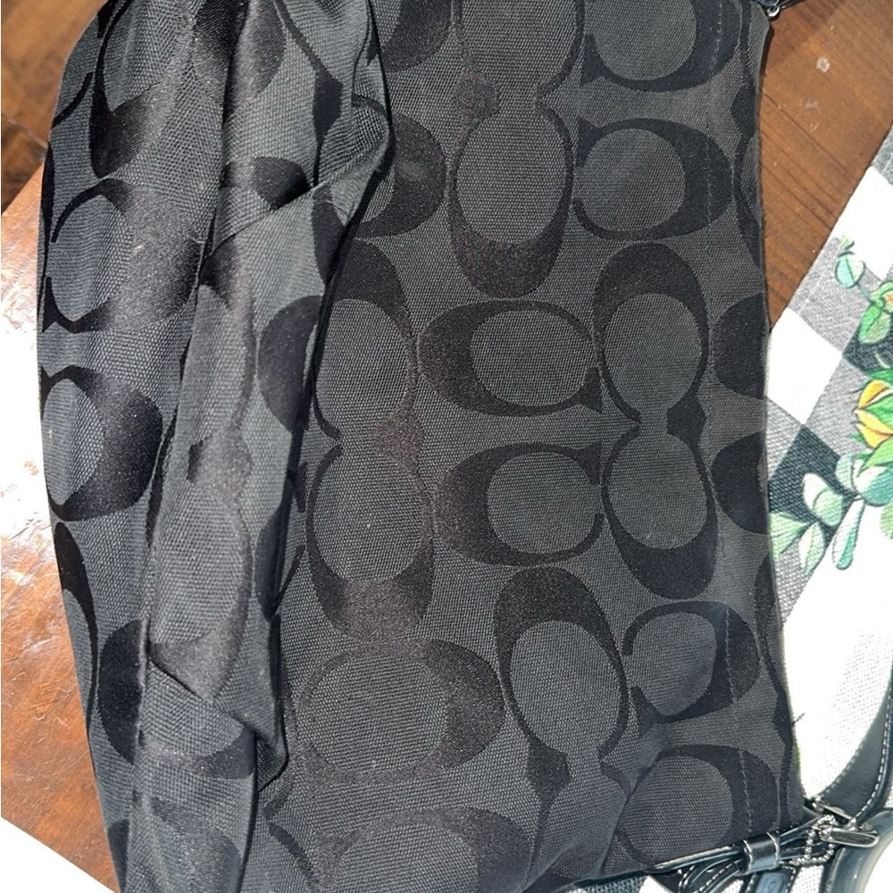 Black Signature Shoulder Bag